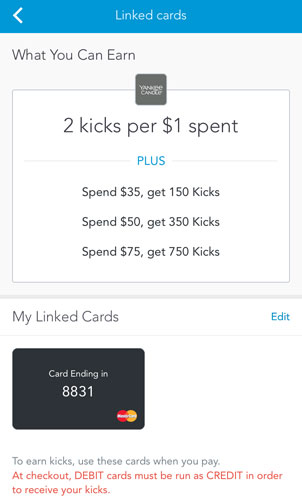 Shopkick Linked Card